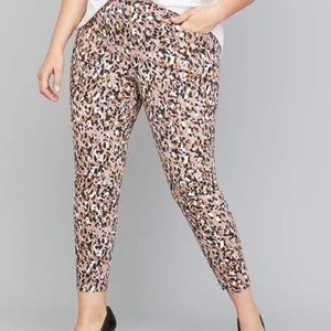 Lane Bryant Sateen Skinny Leopard Pants 20 Petite